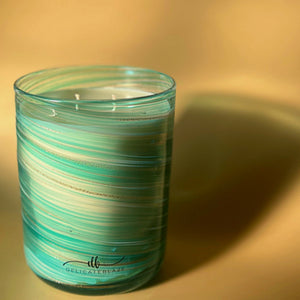 Mint Blue/Gold Swirl Coco-Soy Candle - 1000g