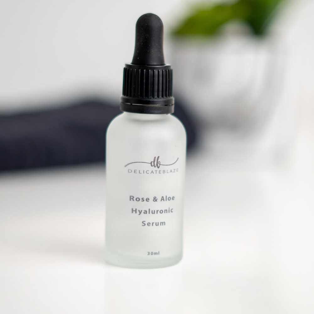 
                
                    Load image into Gallery viewer, Rose &amp;amp; Aloe Hyaluronic Facial Serum 1% - 30g-Delicate blaze 
                
            