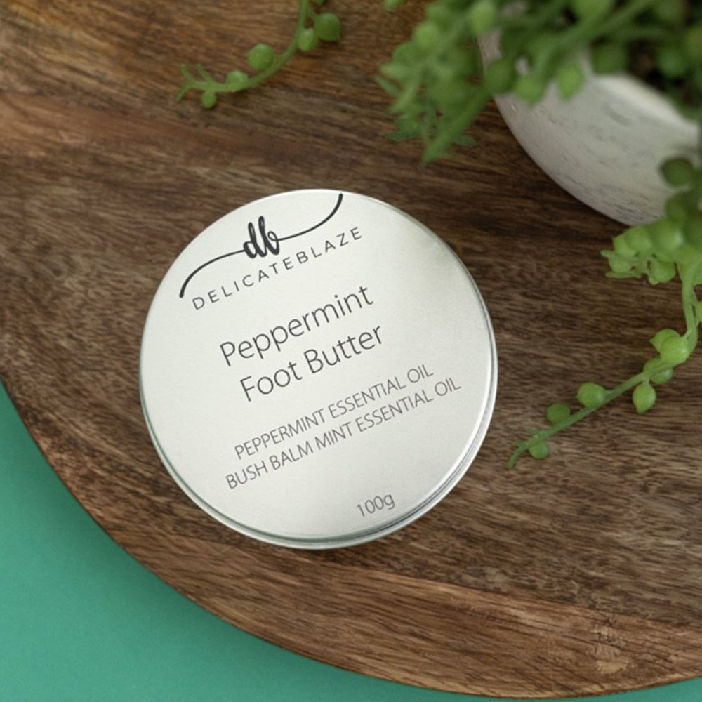 
                
                    Load image into Gallery viewer, Peppermint Foot Butter - 100g-Delicate blaze 
                
            