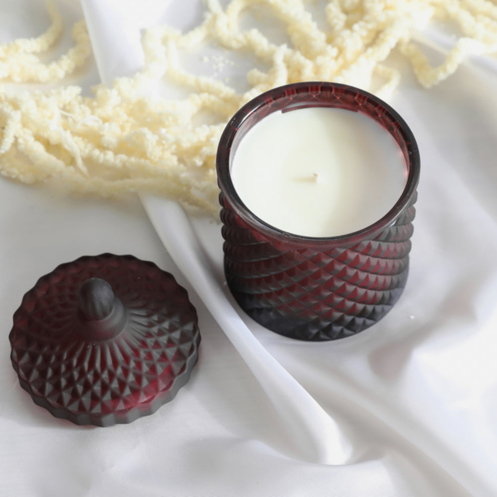 Frosted Geo Coco-Soy Candle - 250g-Delicate blaze 