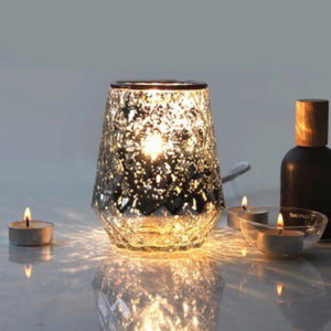 Silver Shimmer - Electric Glass Wax Warmer - Delicate Blaze Candles 